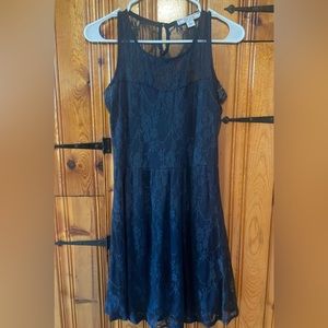 blue lace dress